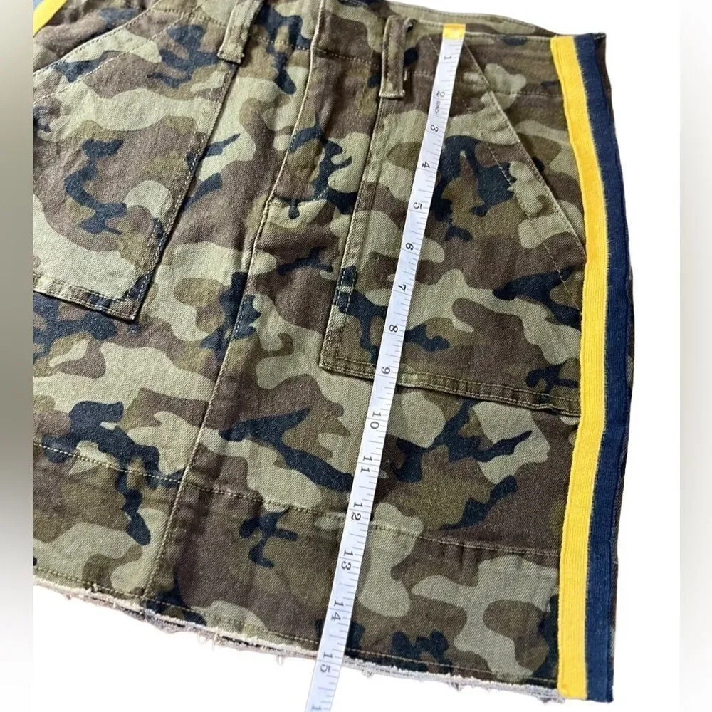 Dear John Jean Mini Skirt Camo Green Size 25 (NWT)